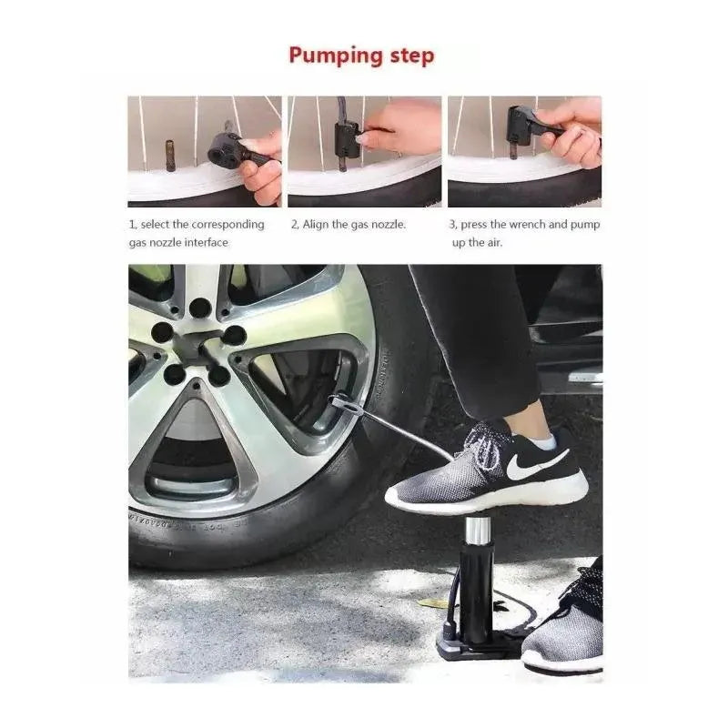 Power Up Anywhere! 🚴 High-Pressure Portable Foot Air Pump @ Just ₹599