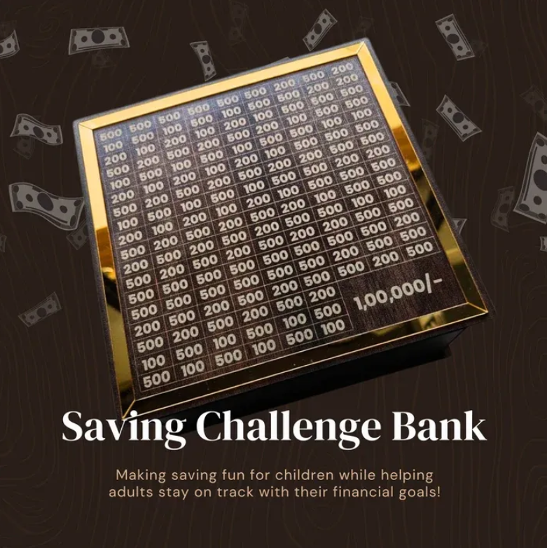 Piggy Bank for Kids & Adults, Savings One Lakh Challenge Box @ just Rs.599/-