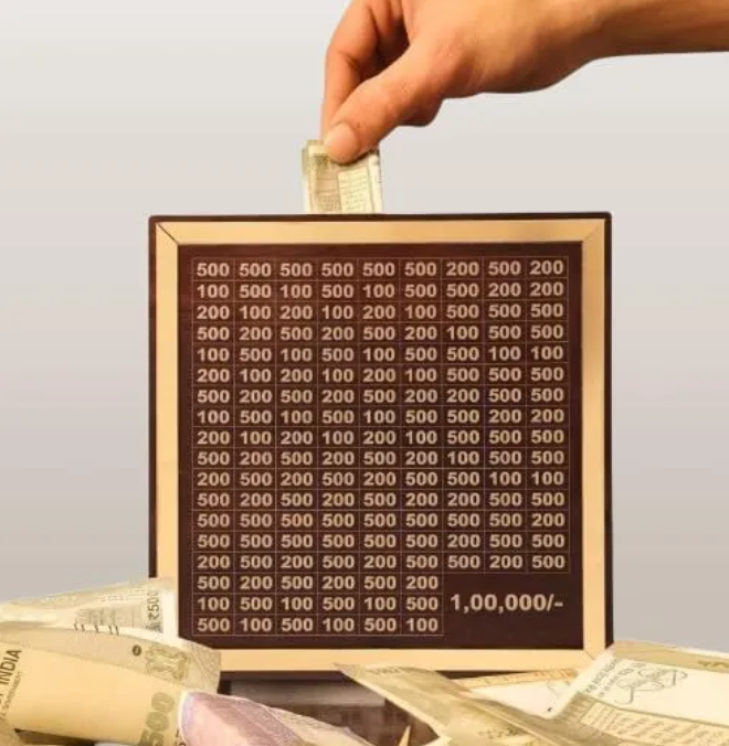 Piggy Bank for Kids & Adults, Savings One Lakh Challenge Box @ just Rs.599/-