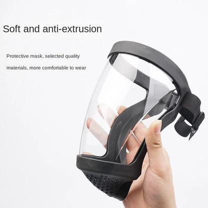 🛡️ Stay Safe in Style: Transparent Full Face Shield + Anti-Fog Safety Glasses @ ₹499
