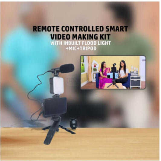 Your Ultimate Video Studio: Remote, Light, Mic & Tripod in One (SVMK)